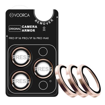 VOORCA for iPhone16Pro /16Pro Max 鋁合金鏡頭貼-內凹防破碎版