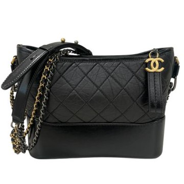 二手品 CHANEL 流浪包 中款 黑色 晶片款