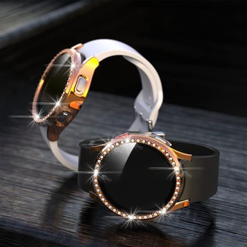 台灣賣家 適用三星 Galaxy Watch 4 5 40MM 44MM  鑲鑽保護殼 + 高清鋼化膜 一體錶殼