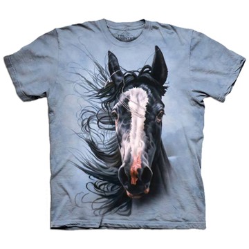 摩達客 美國進口The Mountain 追擊暴風馬  純棉環保短袖T恤