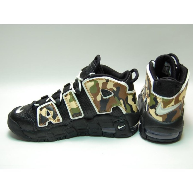 NIKE air more uptempo 96 qs gs black/sail/ltbritish tan ナイキ