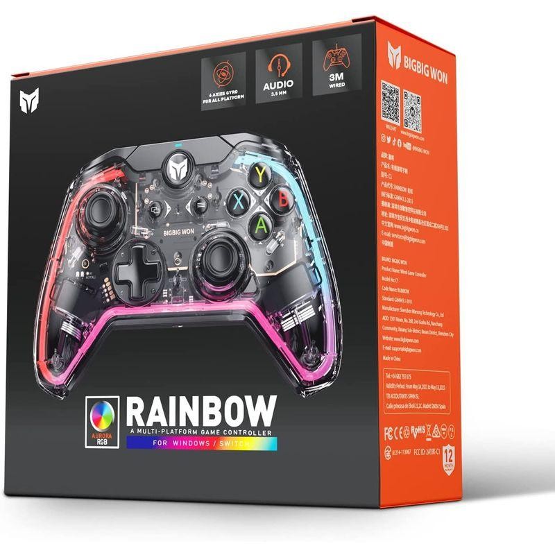 BIGBIG WON RAINBOW Switchコントローラー 有線ゲームパッド プロコン