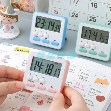 ✅店家嚴選 ⑦天鑒賞✅兩用計時器鬧鐘學生做題時間管理秒錶學習寫作業電子定時器可靜音