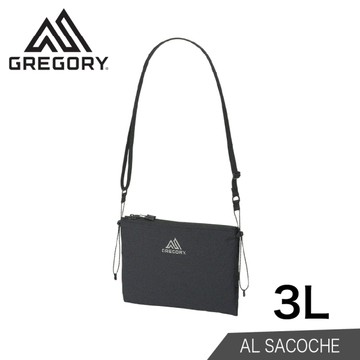 【GREGORY 美國 3L AL SACOCHE輕量斜背包《黑》】158804/側背包/腰包/休閒包/郵差包