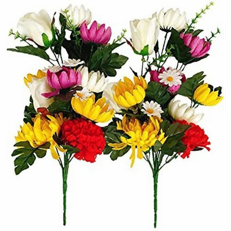 造花 お供え お墓用 仏壇用 お墓 仏壇 仏花 墓花 2束組 花工房やすらぎ 通販 Lineポイント最大0 5 Get Lineショッピング