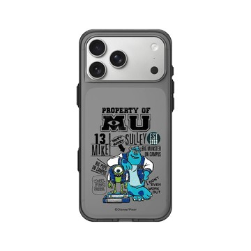iPhone 17 Pro Max Clear (相機按鈕) 酷墨灰 - 迪士尼-皮克斯 PIXAR - Monster University 復古風