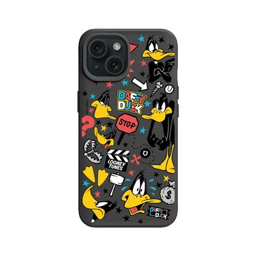iPhone 15 SolidX 黑 - 樂一通 Looney Tunes - 搗蛋系列-太菲鴨