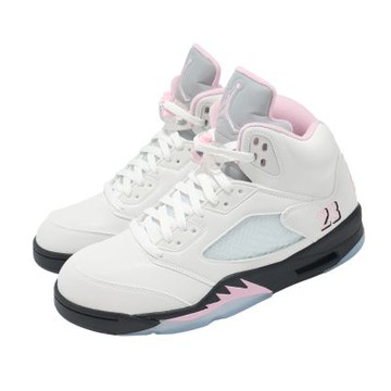 Nike 休閒鞋 Air Jordan 5 Retro 男鞋 白 粉紅 5代 AJ5 35週年 HQ7978-102