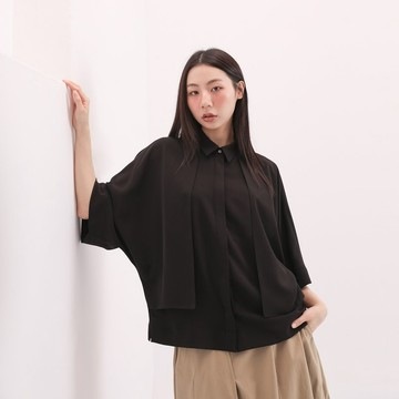 【經典原創】Trigonometric_三角函數小露背襯衫_CLT001_黑
