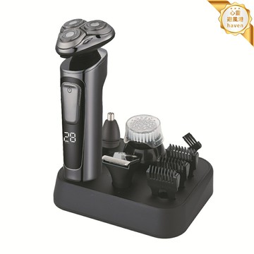 【4D浮動剃淨】電動剃鬚刀 男士剃鬚刀 刮鬍刀 充電式剃鬚刀 三刀頭剃鬚刀 全身水洗 智能LED顯示 快速充電 便攜旅行適用