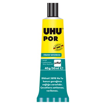 UHU 保麗龍專用膠  適用於保麗龍、木材、紙類、金屬、陶瓷、石膏、布料、塑膠之黏合  1條
