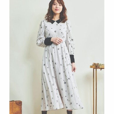 ノエラ ミニフラワー襟付きワンピース レディース ベージュ M Noela 通販 Lineポイント最大get Lineショッピング