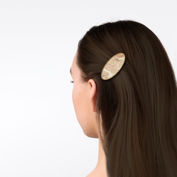 大理石簡約小圓髮夾 | 金鋒白丨生日禮物丨實用禮物丨情侶禮物