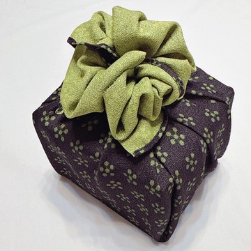 京都風呂敷包巾-利休梅-中巾(聚脂纖維-黑&綠)