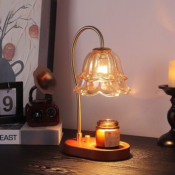 燈具 落地燈 免運 開立發票 香薰燈融蠟燈美式復古臥室床頭燈定時調溫持久生日禮物氛圍小臺燈