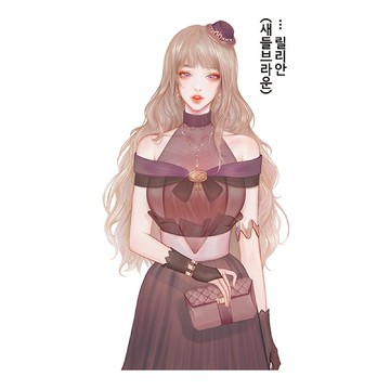 Lillian (3色) 女孩貼紙 (honne market) blackraccoon