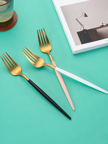 家用304不銹鋼叉子意面沙拉餐具水果叉西餐牛排餐叉單個