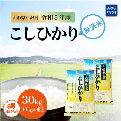 ふるさと納税 戸沢村  コシヒカリ 定期便 30kg(10kg×3回お届け)山形県 戸沢村