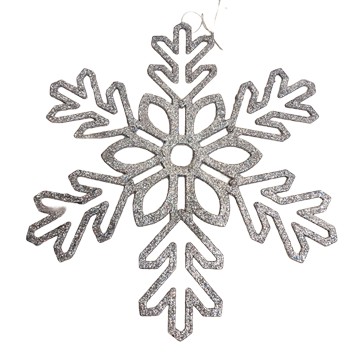 裝飾燈大師28公分金蔥簍空雪花吊飾片-紅