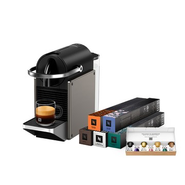 Nespresso 膠囊咖啡機 Pixie & 暢遊世界咖啡50顆組