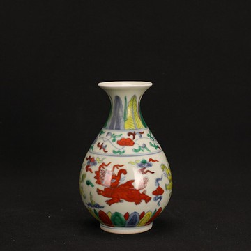 明成化斗彩海象紋玉壺春手工仿古老物件古玩古董老貨家居收藏擺件