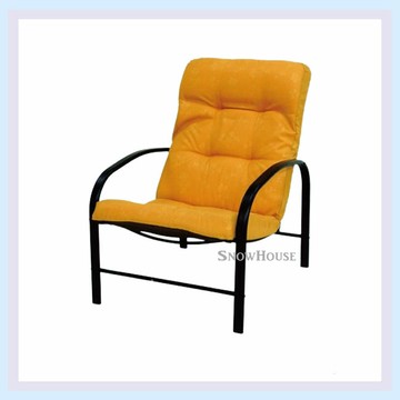 雪之屋 鐵製座墊椅(咖啡)/休閒椅/戶外椅/涼椅 S10925-2