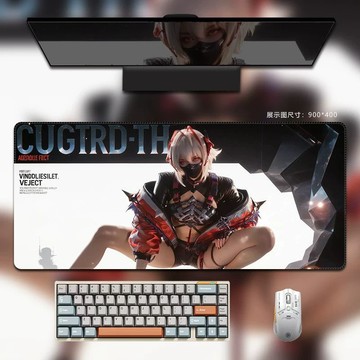 三角洲行動超大號電競滑鼠墊 FPS 遊戲麥曉雯周邊 加厚護腕鍵盤桌墊電腦遊戲墊