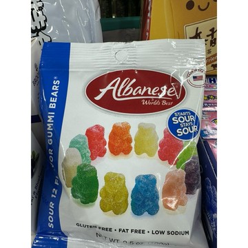 Albanese 美國🇺🇸艾爾巴12種 酸爆 小熊軟糖 Sour 12 Flavor gummi bears 100g