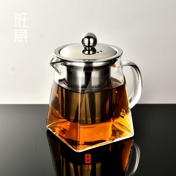 玻璃公道杯加茶漏304漏套裝加厚耐熱過濾公杯分茶器功夫茶具配件1入