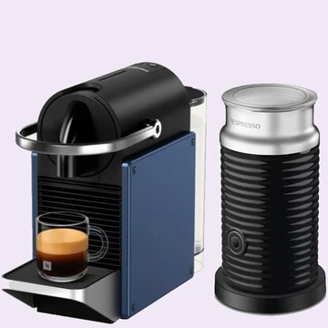 【怡眾】Nespresso Pixie藍+Aero3黑