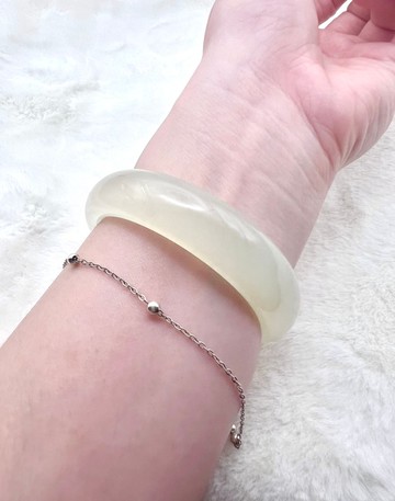 冰透老料岫玉玉鐲手鐲/女兒鐲/適49、50、51圈口/送禮/收藏