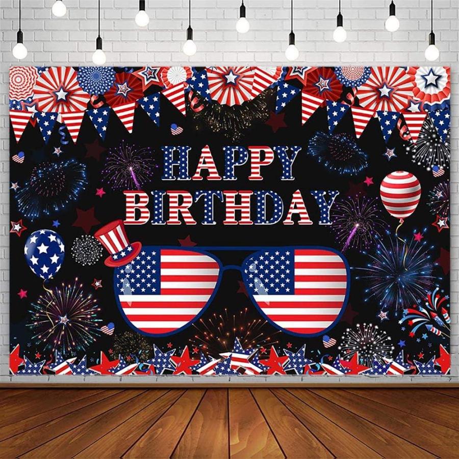 AIBIIN 7x5ft 4th of July Happy Birthday Backdrop National