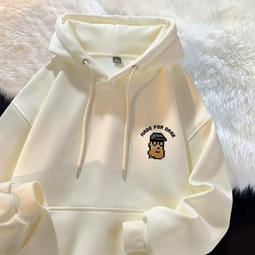 【台灣出貨 高品質】500g秋冬設計感字母印花重磅大學T簡約美式長袖衛衣寬鬆帽t上衣Oversize落肩刷毛t 0175