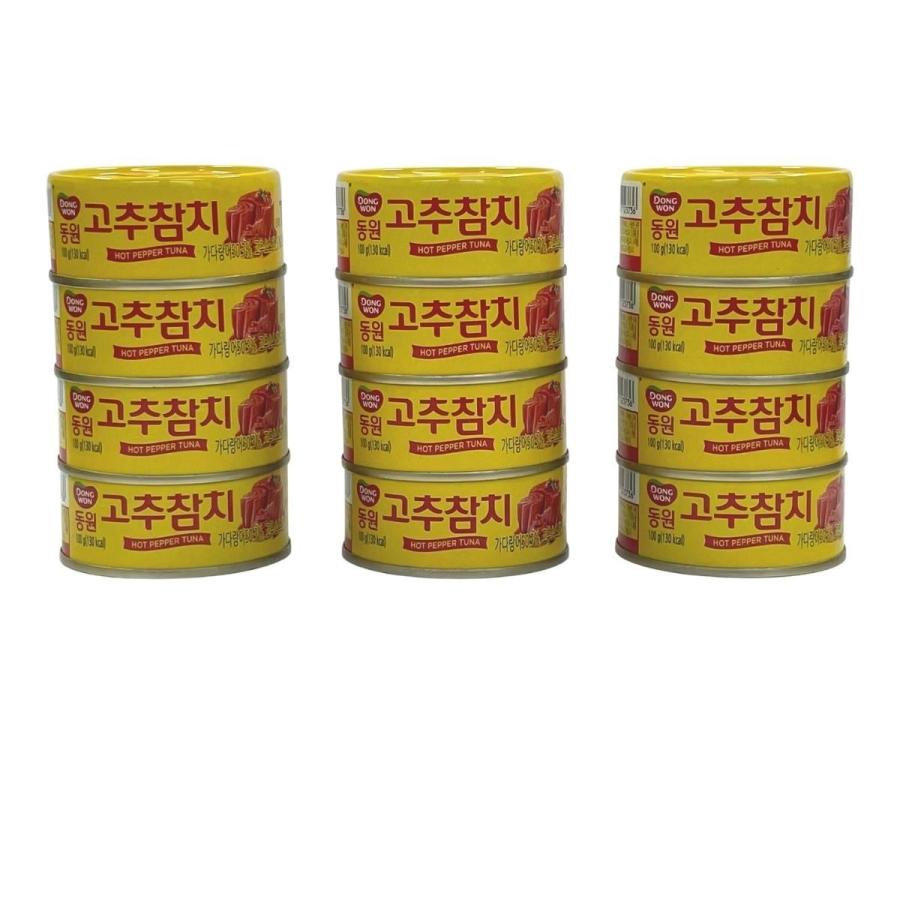 DONG WON 東遠 （ドンウォン）唐辛子ツナ缶 ピリ辛ツナフレーク 100g x 12個入り コストコ COSTCO