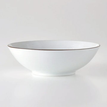 白山陶器 白磁千段 8寸碗公