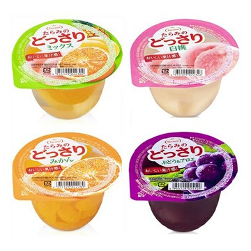 【江戶物語】Tarami 達樂美 果凍杯 230g 大粒果實蒟蒻果凍 水蜜桃果凍 蜜柑/白桃/綜合水果/葡萄 日本進口
