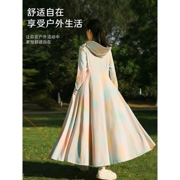 防紫外線原紗超長款全身大帽檐防曬衣冰絲透氣UPF50+防曬服外套女