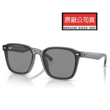RAY BAN 亞洲版 時尚大鏡面太陽眼鏡 RB4392D 645087 時尚透晶灰框 公司貨