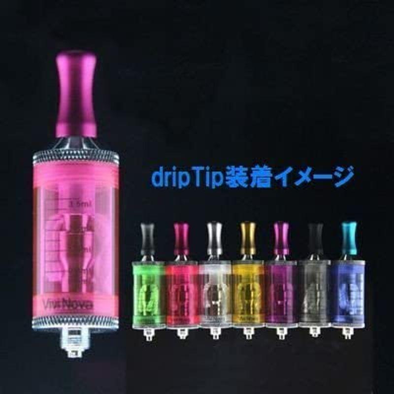 ドリップチップ 電子タバコアトマイザー用のマウスピース ベイプ DripTip (2)ブラック