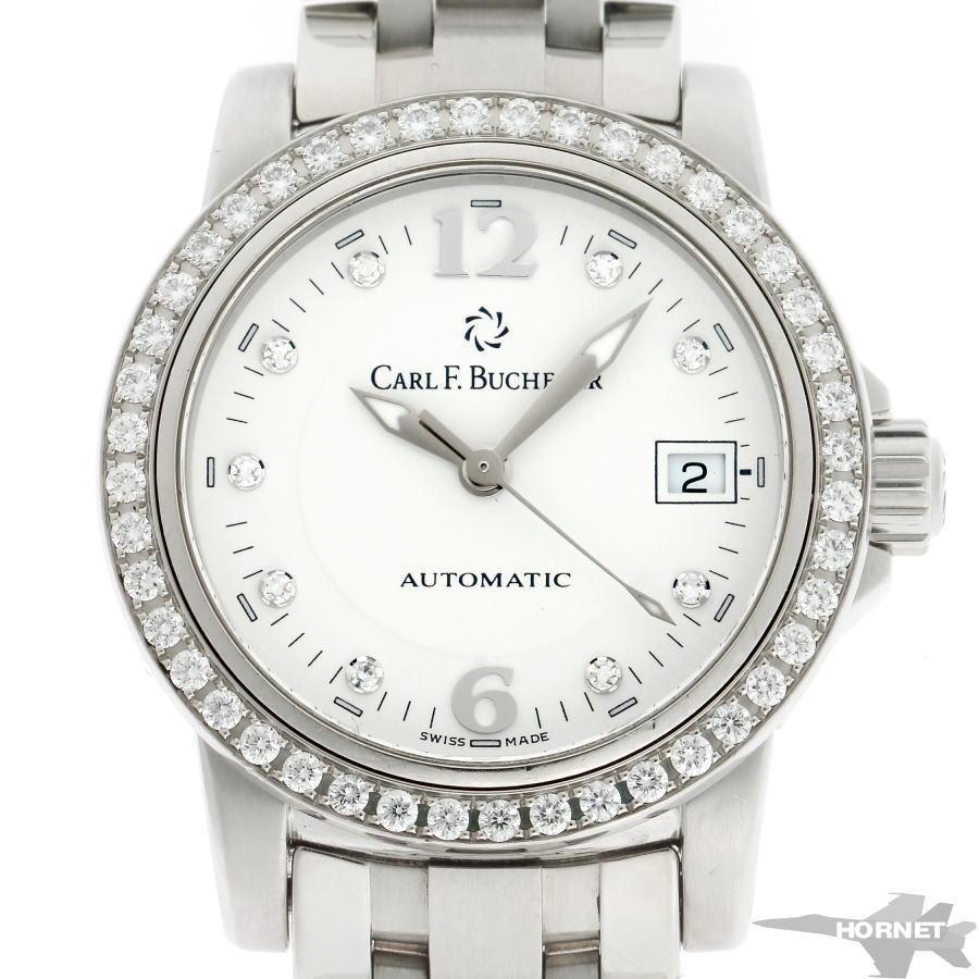 【お試し価格！】 F. CARL BUCHERER ダイヤ オートデイト パトラビ カールF.ブヘラ 3針＋カレンダー