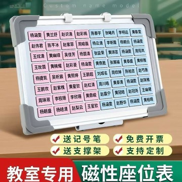 【班級磁吸座位表姓名貼牌】可移動姓名貼磁鐵座次表｜教室點名編排座位神器 ✨台灣出貨·可客製化姓名·穩固磁吸設計