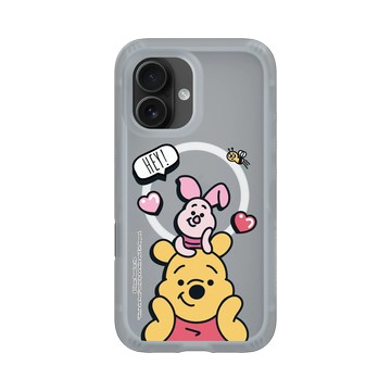 iPhone 16 AirX 流變灰 - 迪士尼-小熊維尼 Disney Winnie The Pooh - 維尼、小豬和蜜蜂