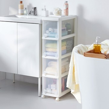 日本 天馬 四層隙縫收納抽屜櫃附輪(4大抽)