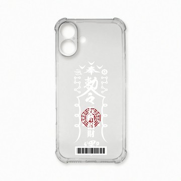 iPhone 16 Plus 殼 TRON IPhone 16 PLUS 白色招財符咒  載具 四角防摔殼 手機殼