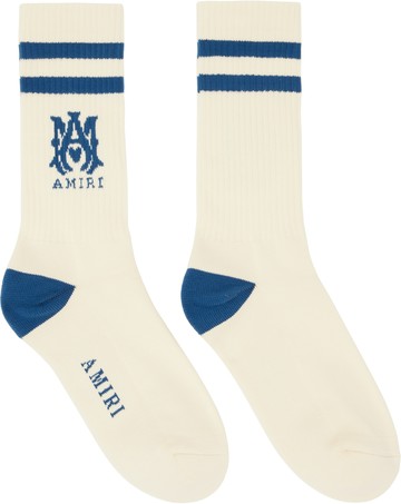 AMIRI 灰白色 MA Core Logo 中筒袜