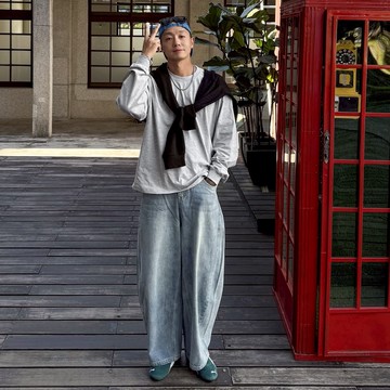 【AMERO】男裝 女裝 長袖圓領T恤 素面 寬鬆版型