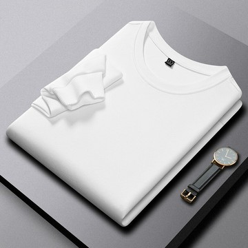 【新款熱賣】批發代發330克正肩棉質長袖凈版男圓領套頭休閑中青年純色衛衣男t