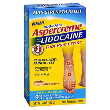 Aspercreme Foot Pain Creme With 4% Lidocaine 4 Oz by Aspercreme