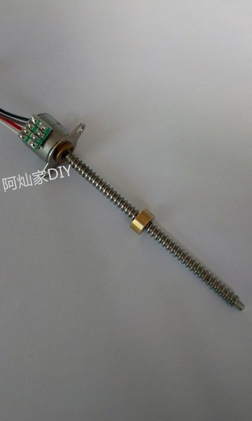 微型步進滑臺 10步進電機 10mm 2相4線 帶絲桿 滑塊 螺桿 螺母