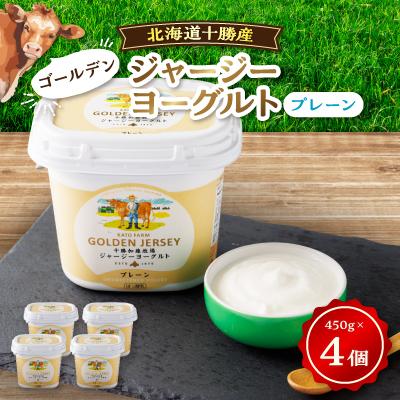 ふるさと納税 帯広市 ゴールデンジャージーヨーグルト　450g×4個